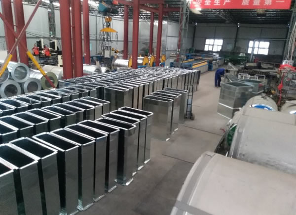 海天中心项目采购我司共板法兰风管