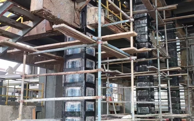 湖北宜化化工有限公司厂房立柱包钢加固 - 香港资科免费大全